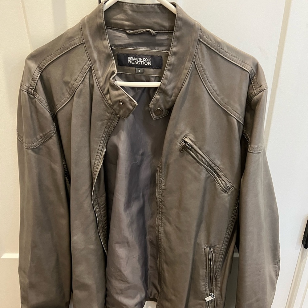 Kenneth Cole Reaction faux Leather Moto Jacket